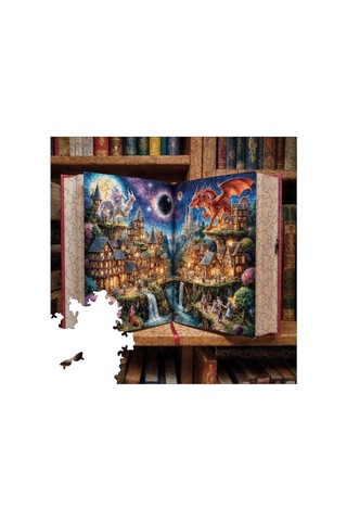 Ahşap Puzzle Yetişkin - Masal Kapısı - 353 Parça, 29 X 29 Cm - Yapıştırıcı Folyo Dahil - Benzersiz Şekilli Pa