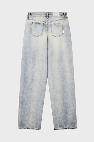 Armani Exchange %100 Pamuk Oversize Fit Zımba Detaylı Jeans Kadın Kot Pantolon Xw000056 Af25775 Mb003 Açık Mavi