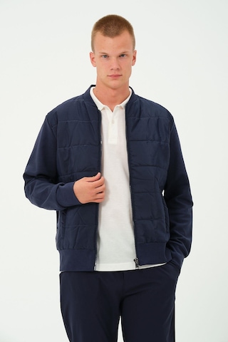 Rich Erkek Lacivert Oversize Rüzgar Geçirmez Kışlık Şişme Mont Ceket Çok Renkli