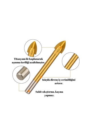 Kupa Tyson Cam Seramik Delici Matkap Ucu 10 Mm. - 5 Adet