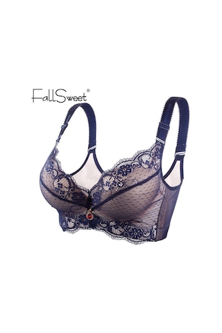 Beyaz Fallsweet Eklemek İki Fincan Sütyen Balenli Push Up Yastıklı Sütyen Kadınlar İçin Dantel Artı Boyutu Sütyen Beyaz