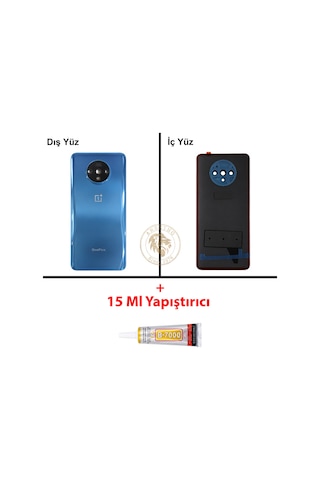 One Plus Yapıs Tırıcı One Plus 7t Mavi Yapıs Tırıcı B-7000 Yapıştırıcı Arka Kapak Arka Cam Batarya Kapağı Lazer Kesim Kapak Pil Kapağı Back Cover Çok Renkli