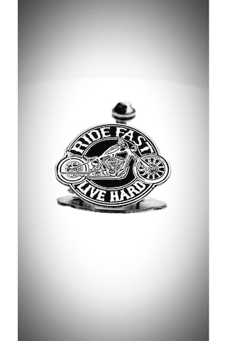 Yörük Tasarım Rıde Fast & Live Hard Motorcu Rozeti Gümüş