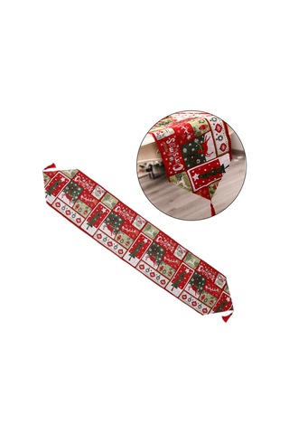 Homyl Yılbaşı Masa Örtüsü Bayrağı Kış Mutfağı İçin Karikatür