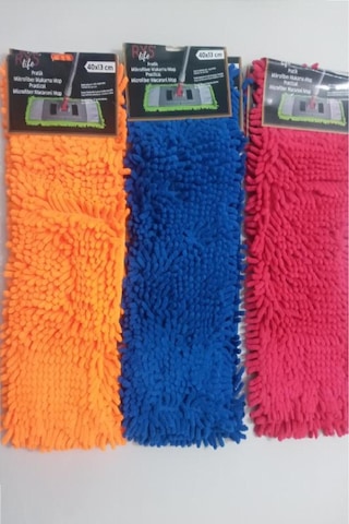 Rys Life 2 Adet Nemli Ve Kuru Makarna Mop Ucu Mikrofiber Paspas Yedeği 40 Cm