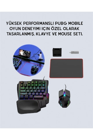 Tak-çalıştır Mobil Oyun Ekipmanları Seti Klavye Mouse Dahil