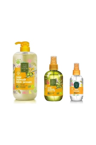 Eyüp Sabri Tuncer Doğal Zeytinyağlı Bebek Şampuanı 600 Ml +bebek Yağı 280 Ml + Bebek Kolonyası 190 Ml
