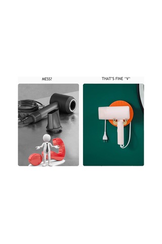 Moveevo Saç Kurutma Makinesi Tutucusu Yapışkanlı Saç Kurutma Makinesi Tutucusu Duvara Monte Saç Kurutma Makinesi Tutucusu