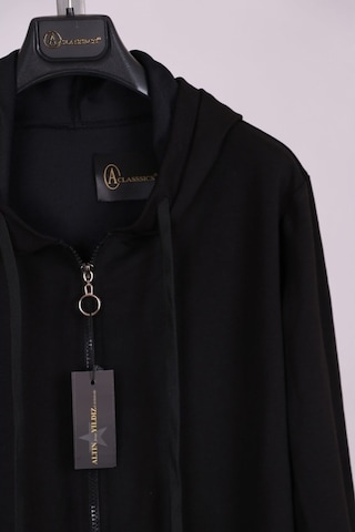 AC&Co / Altınyıldız Classics Siyah Kapüşonlu Fermuarlı Pamuk Spor Sweatshirt