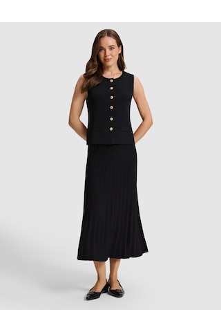 Pierre Cardin Siyah Slim Fit Triko Etek 50331249 Vr046