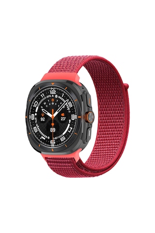 Ekılıf - Samsung Watch Ultra 47mm Uyumlu - Kordon Hasır Kordon Krd-03 - Lacivert