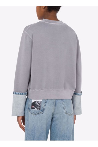 Moschino Jeans Gri Kadın Bisiklet Sweatshirt 251k1a170932287490