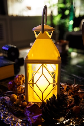 Country Tarzı Barcelona Pilli ve Usb'li Led Fener Çok Renkli