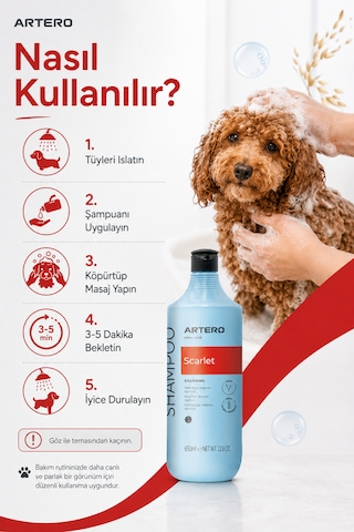 Artero Scarlet Poodle Irkına Özel Renk Arttırıcı Şampuan 650 Ml
