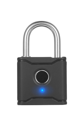 Hallow T1004d Akıllı Bt Parmak İzi Asma Kilit Şarj Edilebilir Siyah