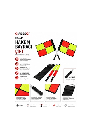Delux Serisi Hba-10 Hakem Bayrağı Çift Yönetici Spor Hakemlik Belirtilmemiş