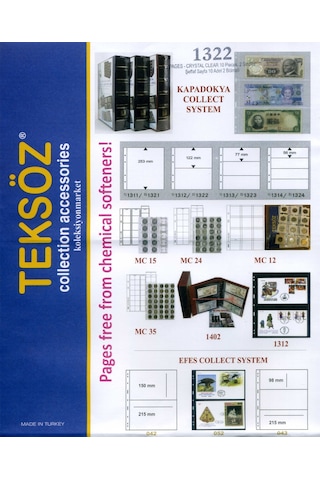 Kağıt Para Sayfası İki Bölmeli Şeffaf - 10 Adetlik Paket