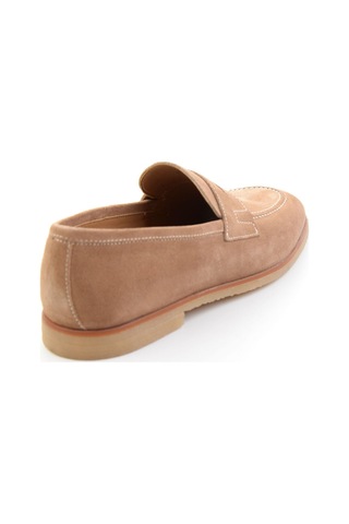 Sigaro Hakiki Deri Erkek Loafer Ayakkabı E01648595802 Bej