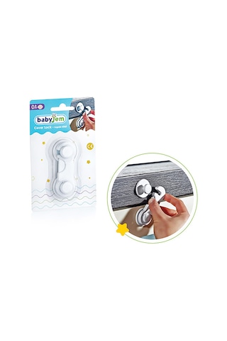 Babyjem Bebek Güvenlik Kapak Kilidi Beyaz Çok Renkli