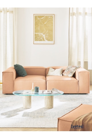 Most Mollis 2 Modül Kanepe Koltuk Kiremit Keten Kumaş Yataş Sün