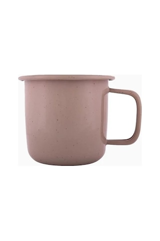Barebones Rolled Enamelware Mug 4 Lü Toz Pembe Emaye Kupa