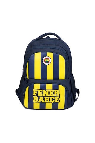 Fenerbahçe Dört Bölmeli Erkek Çocuk Fenerbahçe Yazılı Mavi - Sarı Okul Sırt Çantası - 70013 Çok Renkli