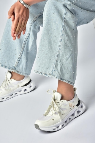 Fox Shoes Y312611009 Beyaz Kalın Tabanlı Spor Ayakkabı Sneakers