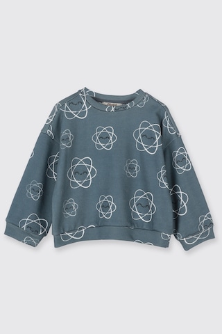 Panço Kız Bebek Desenli Petrol Sweatshirt Mavi 2521GB08009