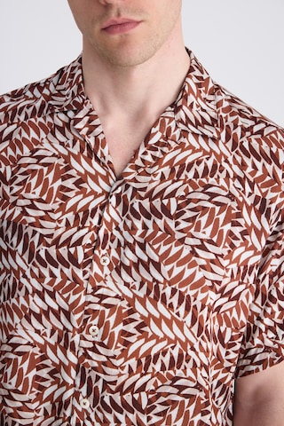 Twn Relaxed Fit Taba Baskılı Rayon Gömlek 0ec02ap14313m J01