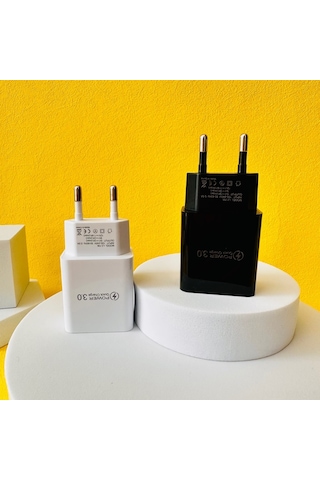 Geeksen Siyah 5v3a 18w Qc3.0 Hızlı Şarj Cihazı, Akıllı Telefon Ve Güzellik Aleti İçin Avrupa Standartlı Adaptör