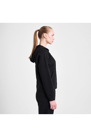 Lescon 25n-2133 Kadın Fermuarlı Kapüşonlu Sweatshirt Siyah