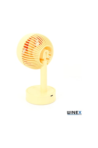 Winex Mini Taşınabilir Portatif Fan 3 Kademeli Vantilatör Sarı
