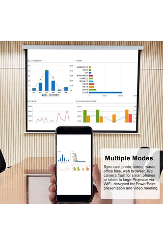 Mufunye Mirascreen E5m Kablosuz Ekran Aktarıcı: 2.4g Wifi, 1080p Hd, Miracast/airplay/dlna Desteği, Tv/projektör İçin İos/android/windows Uyumlu