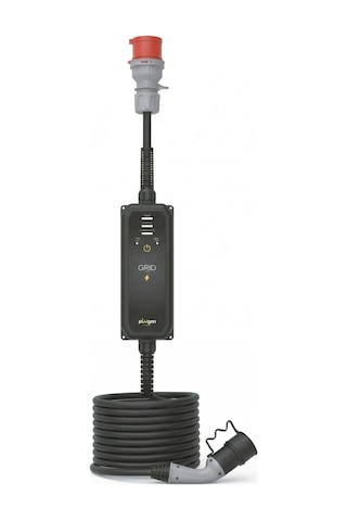 Plugen Grıd 3 Taşınabilir Ev Şarj Cihazı 22 Kw 3 Faz 16-32a Type 2 Adaptörlü Çantalı