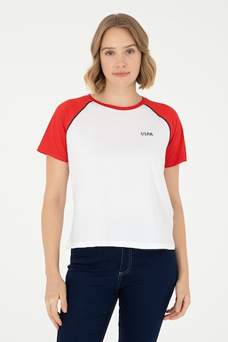 U.S. Polo Assn. Kadın Bisiklet Yaka Tişört 50294759-vr020 Kırmızı