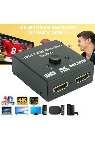 4K Hdmi Çoklayıcı Çoğaltıcı 2 Yönlü Splitter Switch MG-2162