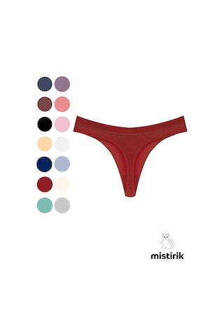 Mistirik Paulo Model Fitilli Esnek Kumaş String Tanga Bordo Renk Bordo