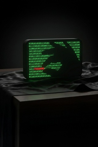 Hacker Password Tasarımlı Dekoratif Aydınlatma 25x16cm 603-1