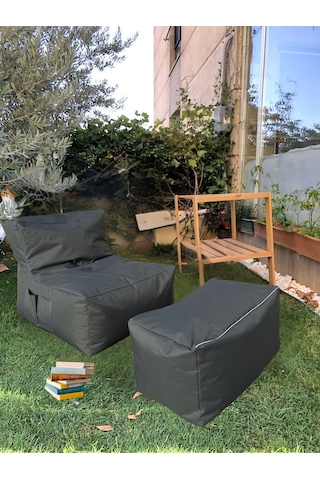 Xxl Sedir Armut Koltuk Ve Ayakucu Pufu Gri