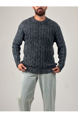 Antrasit Triko Erkek Sweatshirt Coc1013 Antrasit