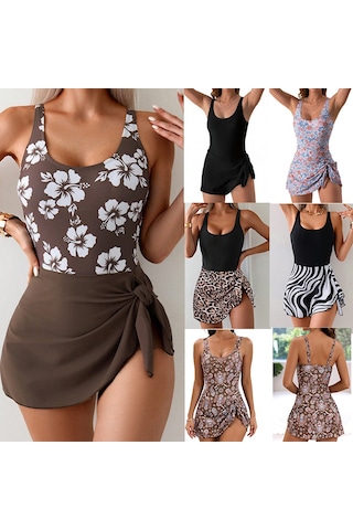 "ınce" Baskıtek Parça Mayo Plaj Tatil İnce Mizaçtek Parça Mayo Siyah - Leopar