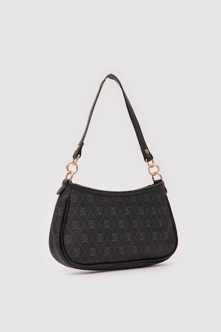Shule Bags Farme Monogram Baget Ve Çapraz Çanta Siyah Siyah
