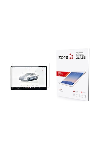 Tesla Model Y Zore Yeni Seri 2in1 Temperli Cam Araç Multimedya Ekran Koruyucu Tesla Model Y Zore Yeni Seri 2in1 Temperli Cam Araç Multimedya Ekran Koruyucu