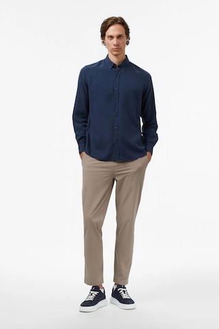 Erkek Lacivert Classic Fit Gömlek-11426 Lacivert