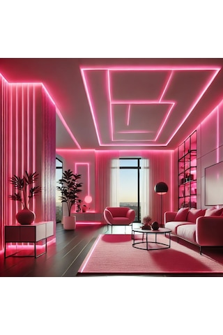25 Metre Noas Yl42 5008 Dış Mekan 120 Çipli 12v Neon Led Pembe