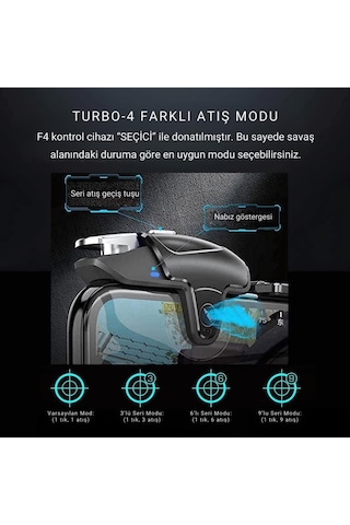 Coofbe Profesyonel Turbo Fan 4000mah 6000rpm 2in1 Ayarlanabilir Tetik Telefon Soğutucu Radyatör 3 Kademeli