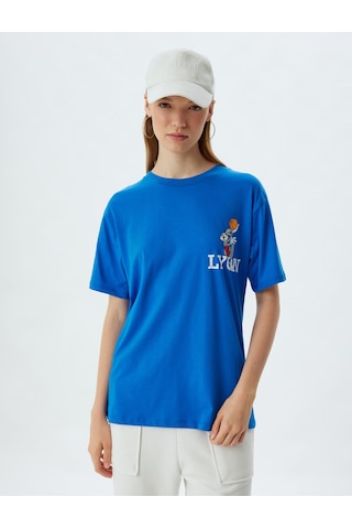 Koton Bugs Bunny Oversize Tişört Baskılı Lisanslı Mavi 4sal11233ık Mavi