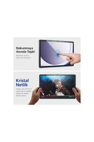 Samsung Galaxy Tab A11 Plus 11 İnç İle Uyumlu Ekran Koruyucu 9h Temperli Kırılmaz Esnek Nano Cam, Çizilmeye Ve Darbeye Dayanıklı Koruma, Hd Şeffaf