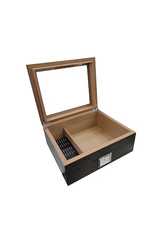 Falconetti Siyah Camlı Humidor Puro Kutusu rc62