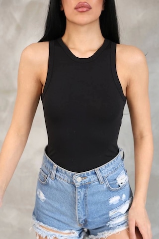 Gülsüm Aydın Kolsuz Badi Bluz - Siyah Siyah